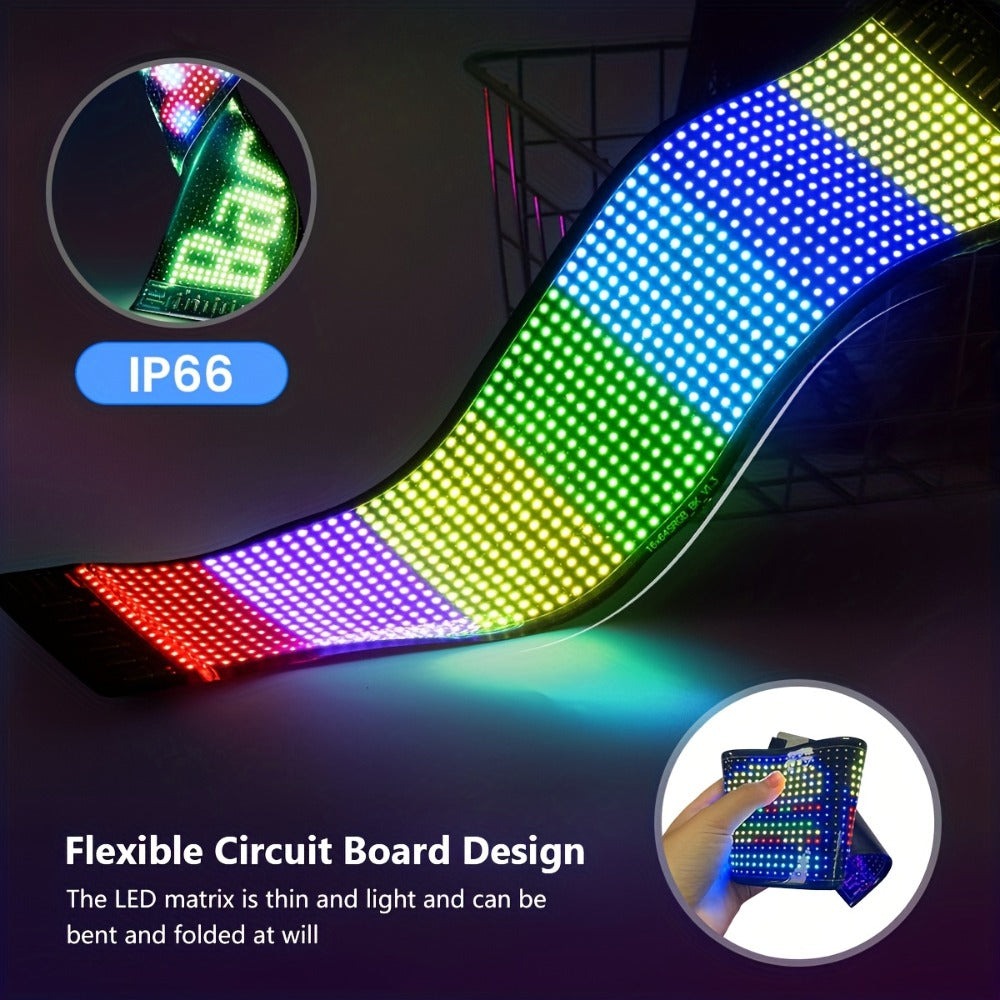 Tira de luz LED rgb flexible multiusos panel matriz programable USB con control aplicación