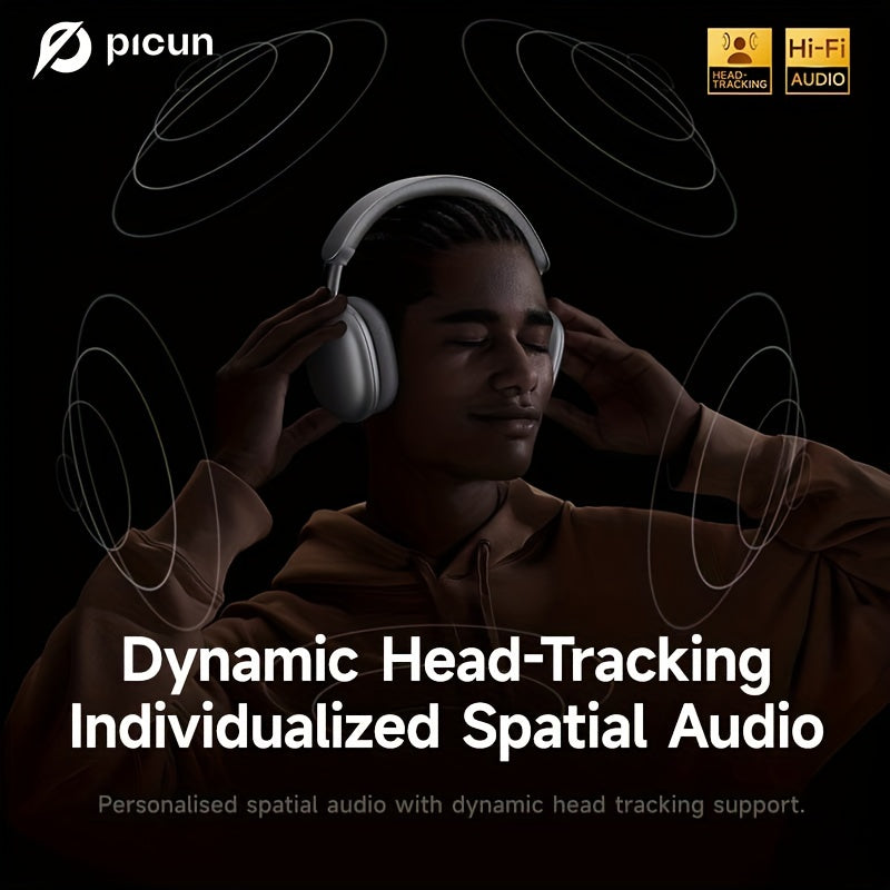 Auriculares Bluetooth | Auriculares híbridos con cancelación activa de ruido Picun con múltiples modos, auriculares inalámbricos supraaurales
