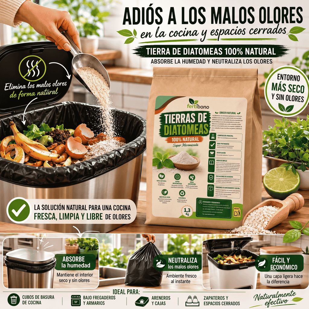 Tierra de Diatomeas Premium – 100% Natural | Polvo Ultrafino 1,3 kg |Múltiples Aplicaciones | Alta Pureza Super Blanca | Vegano y Seguro