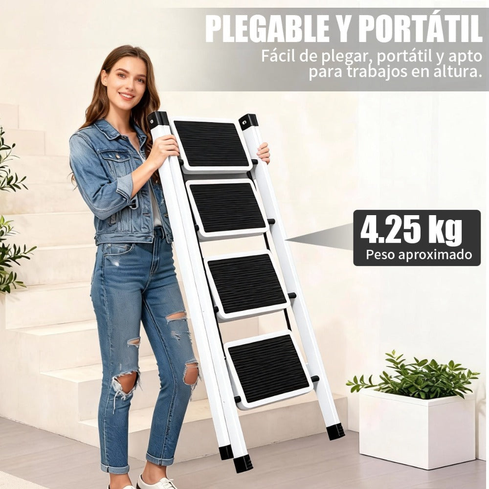 VORTEX Escalera plegable doméstica de acero aleado antideslizante