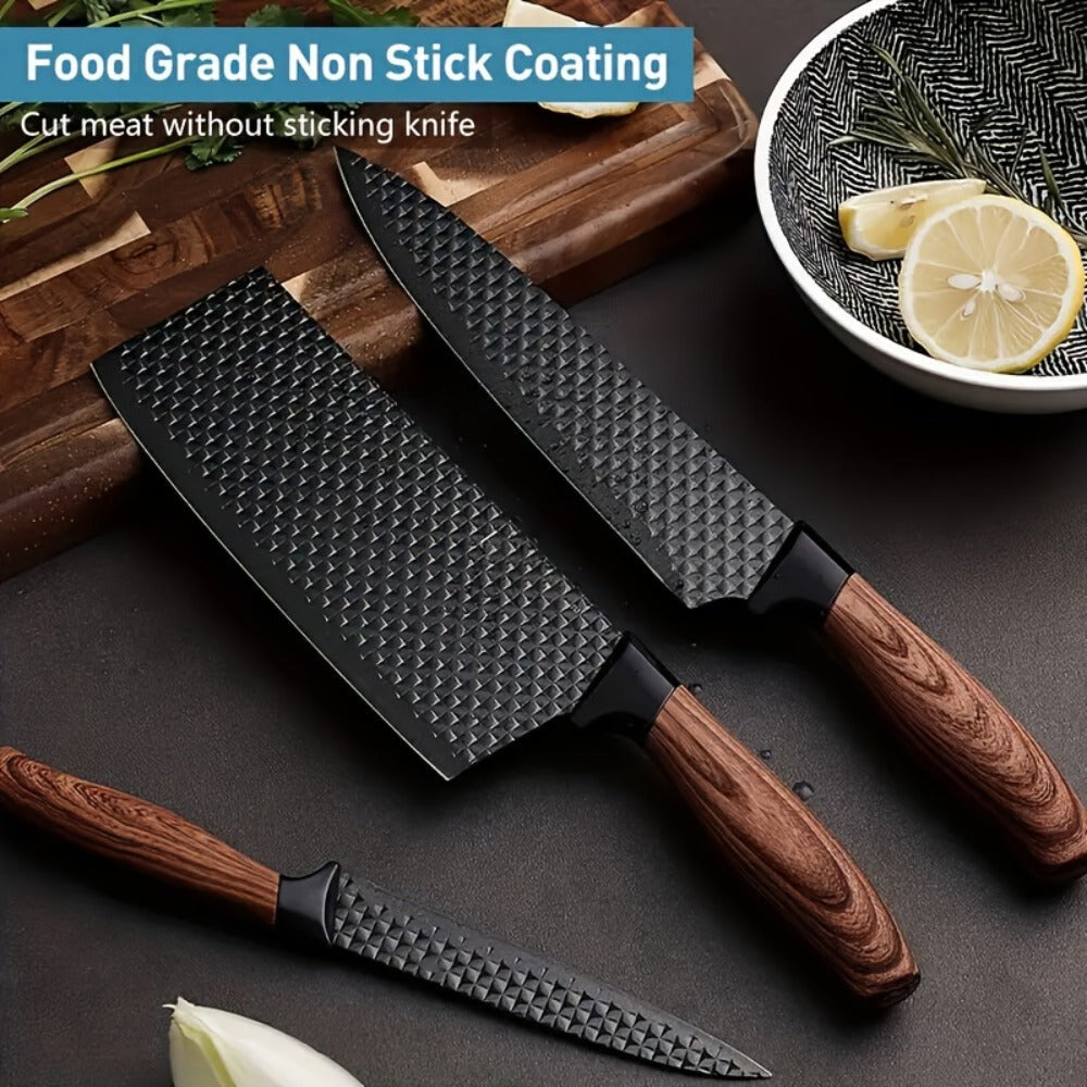 [Especial del Chef | Cuchillo de Cocina] Juego de 6 Cuchillos Profesionales Ultra Afilados, Cuchillo para Cortar Verduras, Cuchillo para Picar Carne, Cuchillo para Frutas, Tijeras Multiusos, Juego de Cuchillos de Cocina Adecuado para Hogar, Cocina, Cocina