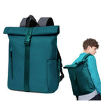 Mochila Enrollable para Hombre, Mochila Mujer para Portátil 15.6 Pulgadas, Moquera de Viaje Ligera para Hombre y Mujer de 21-25L, Bolso Escolar con Múltiples Compartimentos, Mochila Duradera de Capa Suave para Deportes al Aire Libre, Trabajo.