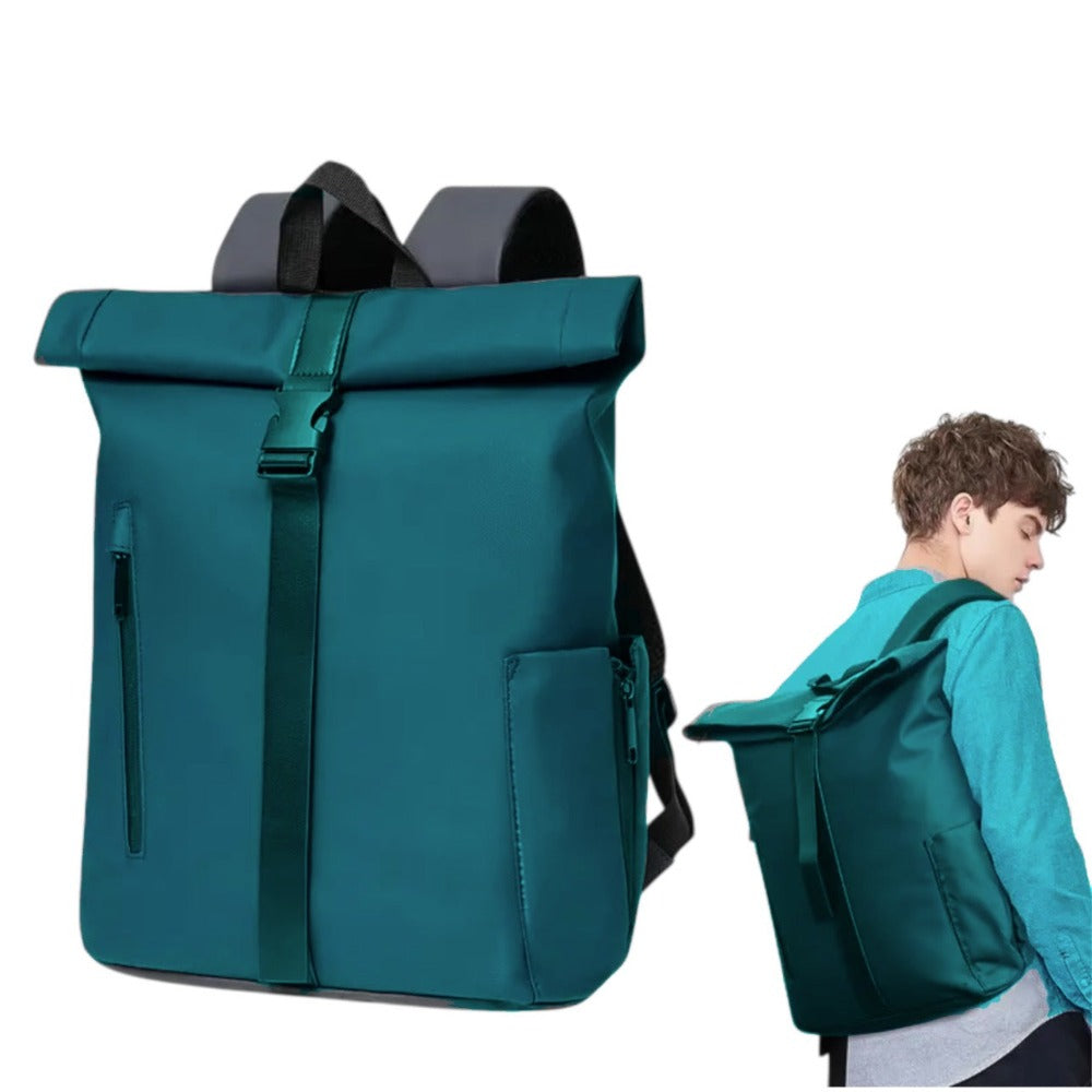 Mochila Enrollable para Hombre, Mochila Mujer para Portátil 15.6 Pulgadas, Moquera de Viaje Ligera para Hombre y Mujer de 21-25L, Bolso Escolar con Múltiples Compartimentos, Mochila Duradera de Capa Suave para Deportes al Aire Libre, Trabajo.