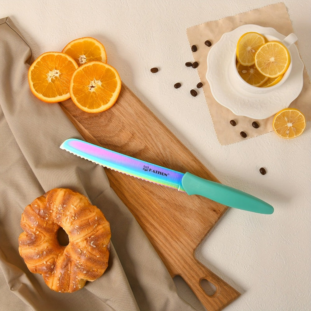 Juego de cuchillos de cocina de acero inoxidable con revestimiento antiadherente, juego de 15 cuchillos de cocina profesionales con bloque de madera negra, mango de ABS antideslizante para cuchillos de chef, tabla de cortar de plástico y tijeras de cocina