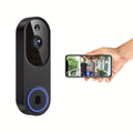 Cámara de videoportero de seguridad para el hogar inalámbrica 2K (con receptor de interior) que funciona únicamente con WiFi de 2.4G, incorpora un sistema de detección humana con IA, monitoreo en vivo, visión nocturna, comunicación bidireccional, batería