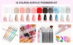 Set de estudio de uñas con máquina y lámpara - El set incluye polvo acrílico, corrector de imperfecciones, accesorios para arte de uñas, diseño de gel - Set completo para hogar y salón