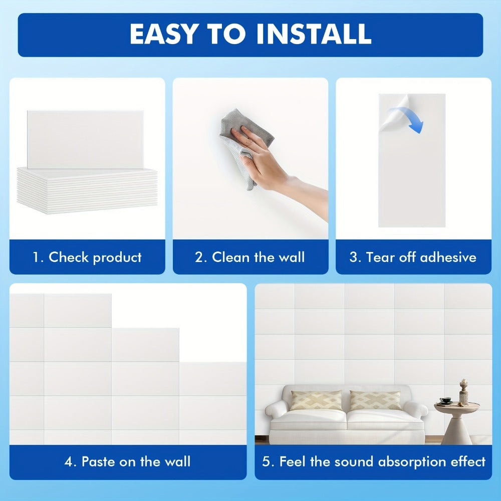 16 Paneles acústicos de absorción de sonido de 60 cm x 30 cm, ideales para estudios de grabación, salas de piano, áreas de juegos, teatros, espacios de podcast, paredes, techos y diversos entornos acústicos