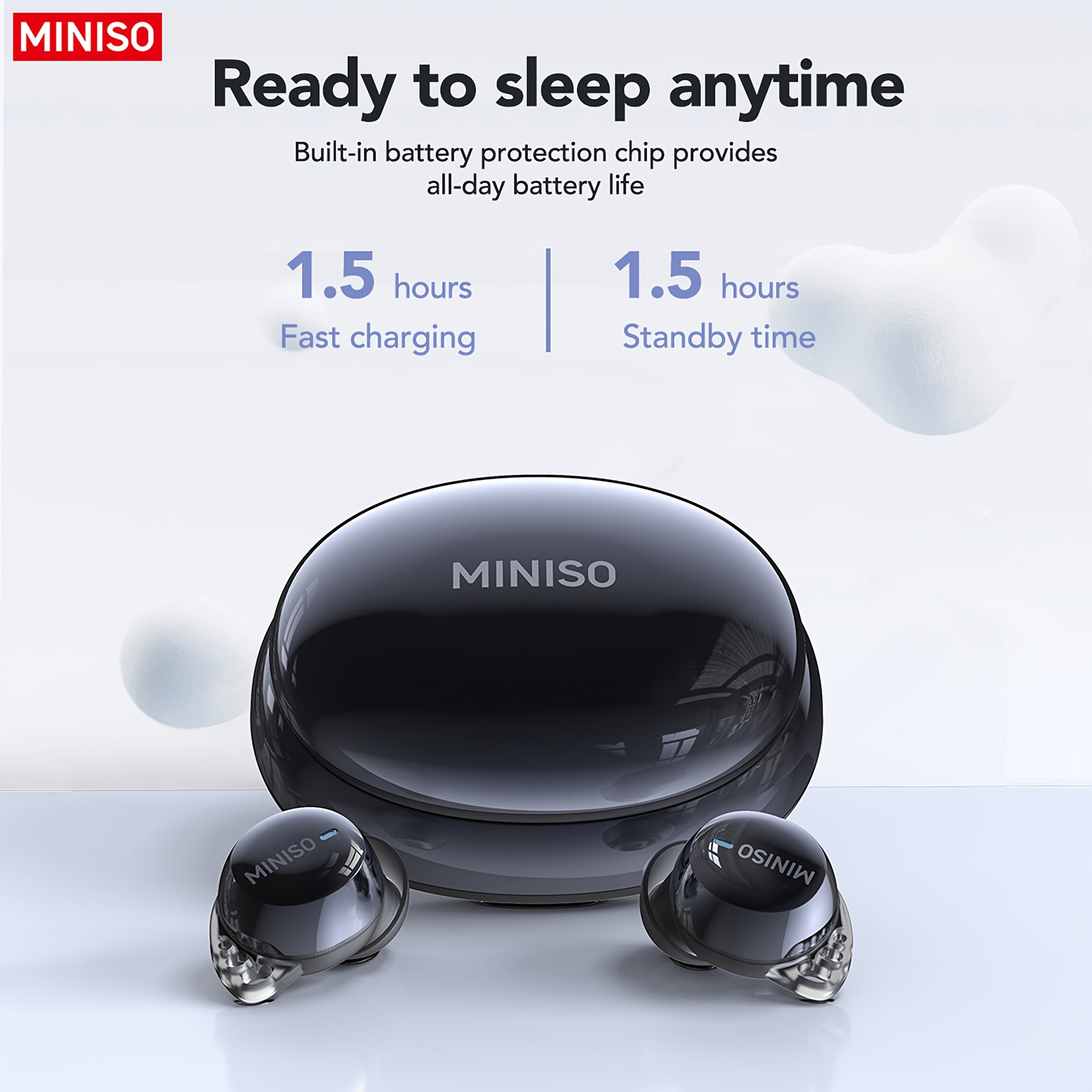 Auriculares Bluetooth | MINISO Auriculares con Traducción AI | Inalámbricos 6.0, Carga Rápida Tipo-C, 60 Horas de Reproducción, Conexión Estable