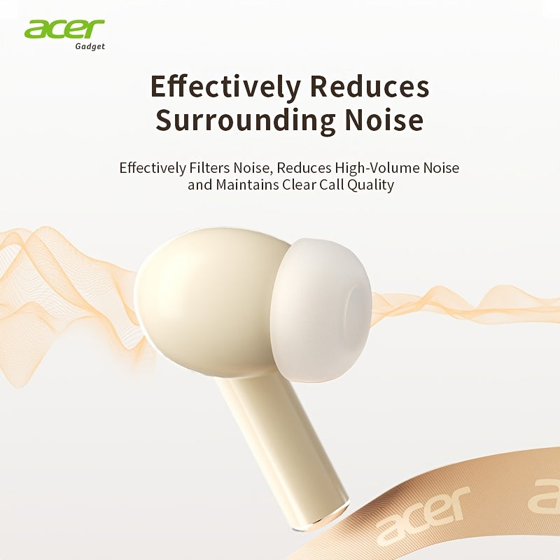 Auriculares Bluetooth | [Producto Oficial Acer] Auriculares Intrauditivos Inalámbricos TWS | Estéreo con Graves Profundos | Baja Latencia para