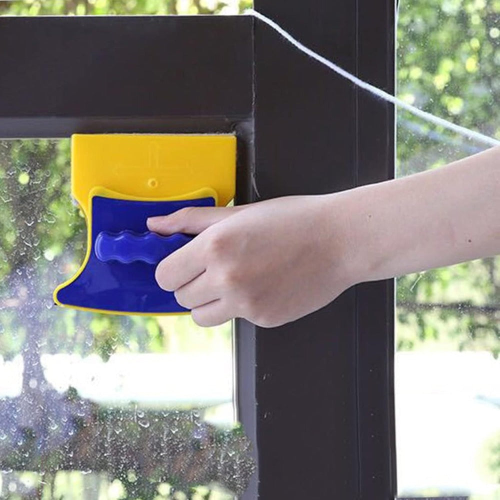 Limpia Ventanas Magnético Doble Cara, Portatil, Fijación Magnética Extra Fuerte Ideal para Ventanas de Gran Altura, Llega a Todos los Rincones, Compatible con Cristales de 3-10mm, Uso en Exteriores e Interiores - Bestline