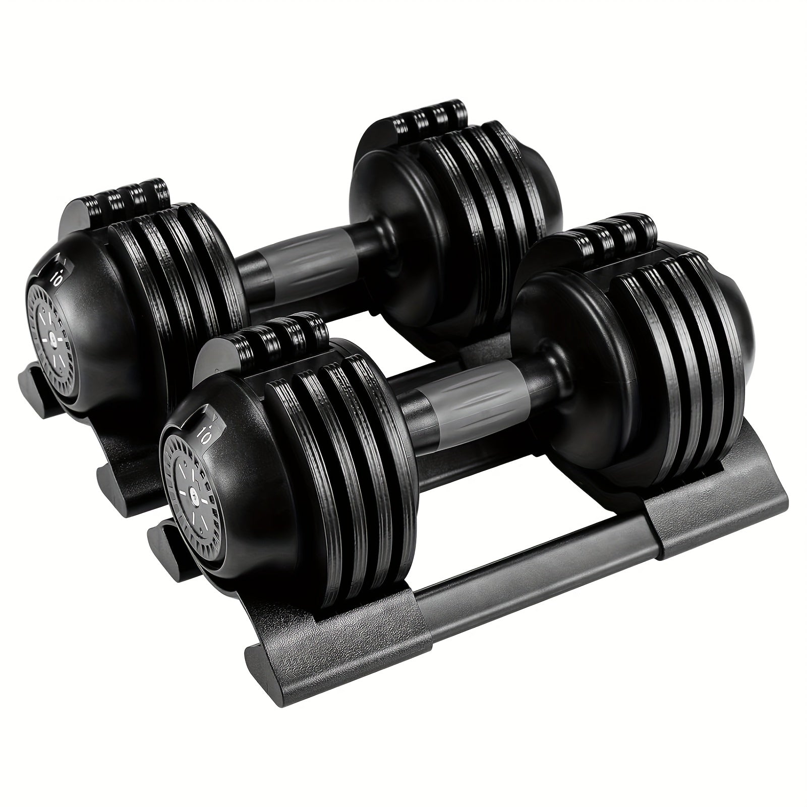 2 Piezas de Mancuernas de 10 kg con Base, Peso Ajustable, Mango Antideslizante, Peso Total de 20 kg, con Base para Evitar Rodar, Ideales para Hogar, Oficina, Gimnasio y Entrenamiento Corporal