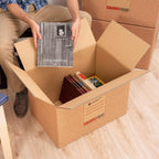 Pack 10 Cajas Carton para Mudanzas y Almacenaje Ultra Resistentes con Asas