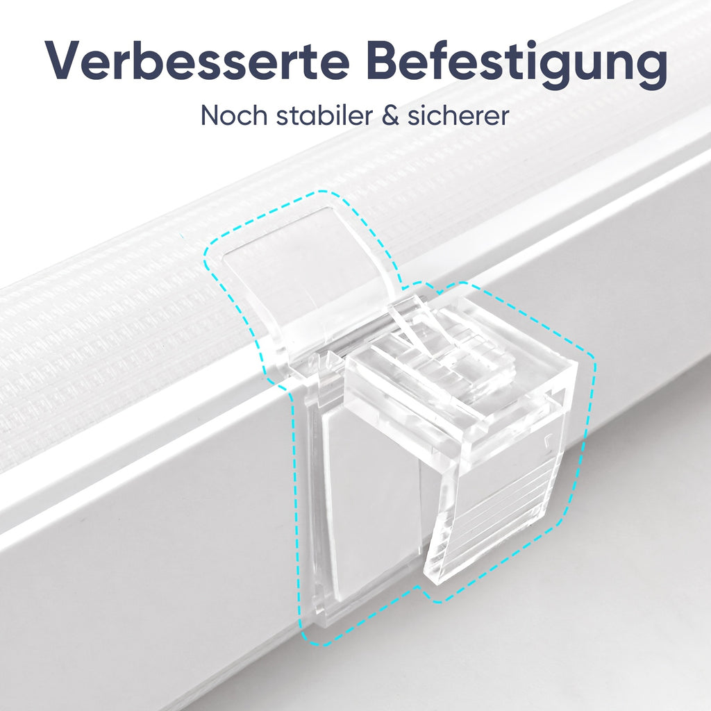 Persianas enrollables | Sekey Persiana de Doble Rodillo Sin Perforaciones, Montaje con Clip, Doble Cortina de Rodillo para Ventanas, Control de