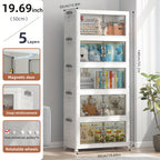 Cajas de Almacenamiento Apilables de 48QT con Tapa, Organizadores de Armario y Almacenamiento con Ruedas Bloqueables, Contenedores de Plástico Plegables para Gabinete, Oficina, Organización de Dormitorio, Paquete de 2/3/4/5 Cubos