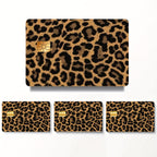 4 piezas de Fundas para Tarjetas de Crédito en PVC, Estilo Casual con Contraste de Bordado, No Trenzadas, Lavables a Mano, Patrón de Colores, con Pegatinas de Vinilo para Protección y Personalización de la Tarjeta, para Salir