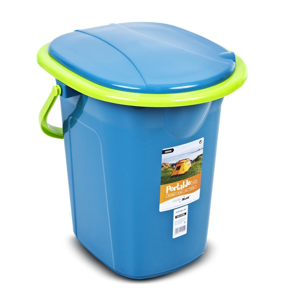 Baño Portátil de Viaje 19L VerdeAzul GB320 para Hasta 120kg