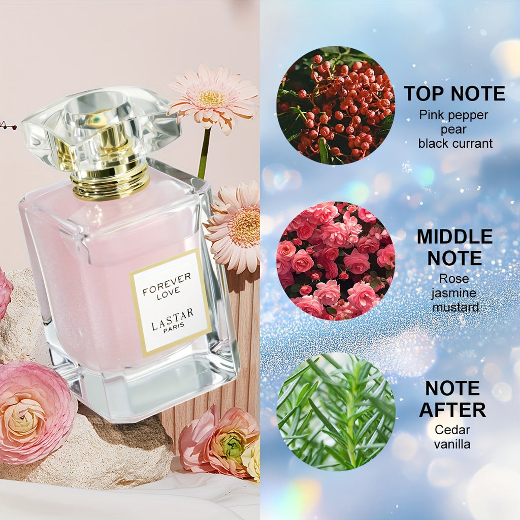 LASTAR Perfume de mujer lujoso y de larga duración, Body Spray para mujer, El líquido contiene partículas de oro. Con una fragancia floral de jazmín y rosa, libera férromonas cautivadoras. Regalos para parejas en citas, un maravilloso regalo para ella.