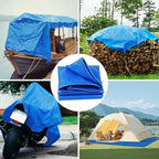 Lona con ojales metálicos |Lona ripstop para exteriores |Bordes reforzados |Ideal para tiendas, camping, techos y uso polivalente |Azul