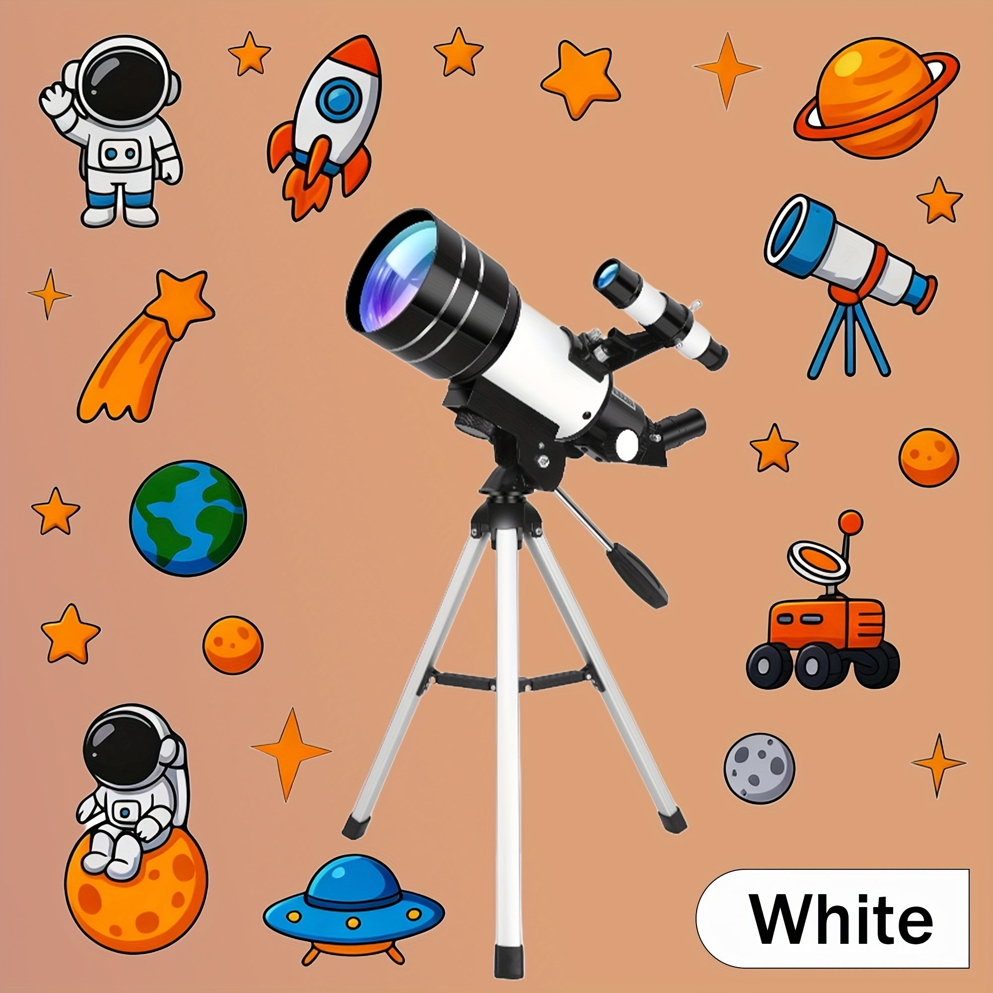 Telescopio astronómico con trípode | Luna, estrellas y observación familiar