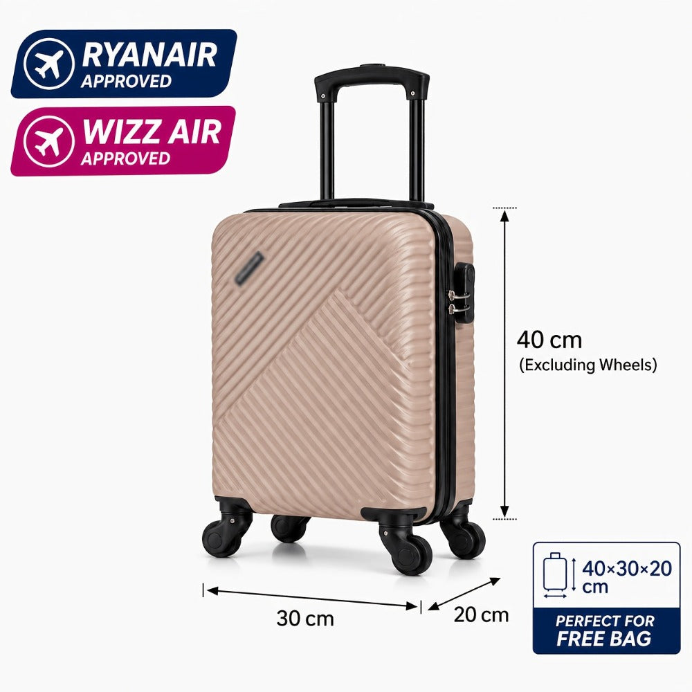 Ryanair, Aerolínea Bajita, Regulaciones de la UE 40X30X20Cm Mini Maleta Fresca y Sencilla, con Ruedas Desmontables, Pasador Telescópico, Ruedas Giratorias de 360 Grados de Spring Airlines, Cerradura de Combinación, Maleta de Embarkación, Esencial para Via