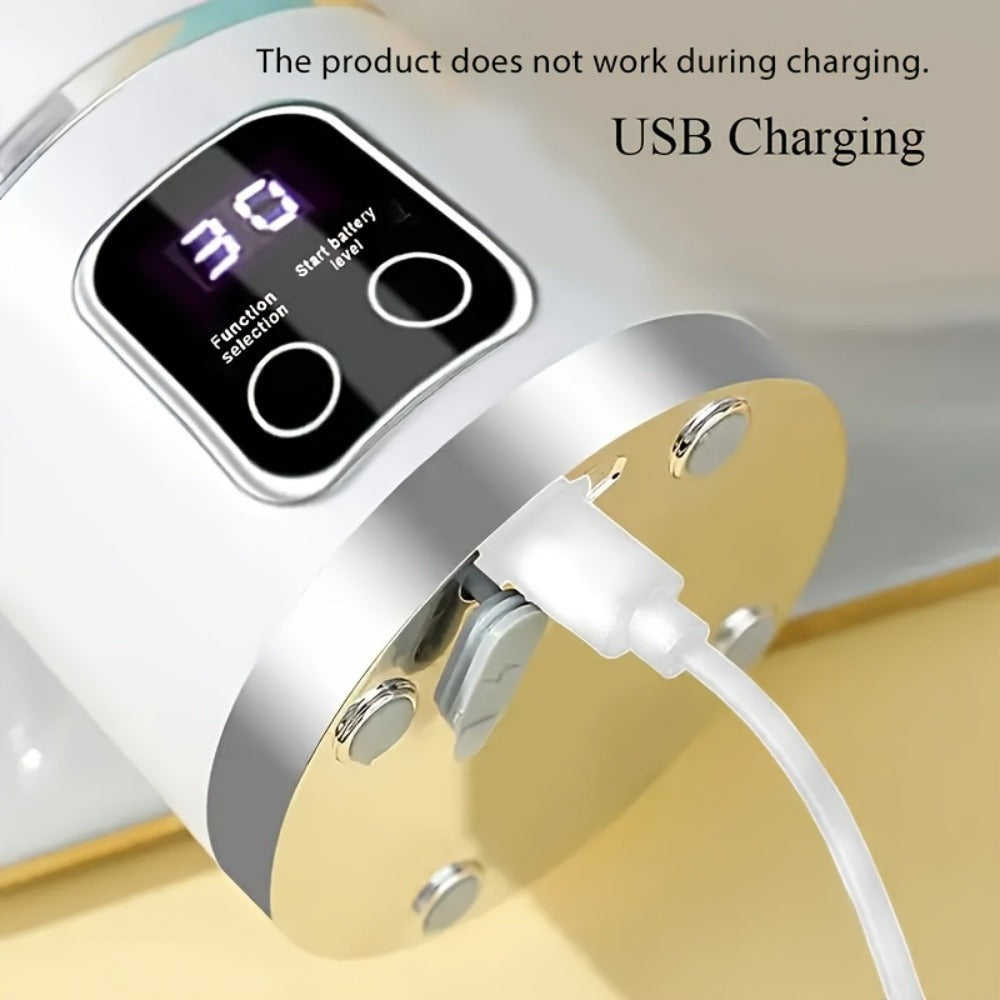 Licuadora y Exprimidor Portátil Recargable por USB - Fácil de Limpiar, Perfecto para Bebidas de Frutas y Verduras, Batidos - Capacidad de 10.14oz a 16.91oz
