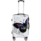Monzana® Completo Set de 3 Maletas de Viaje Butterfly 42L 66L 98L Valijas Equipaje Mango Telescópico 4 Ruedas 360°