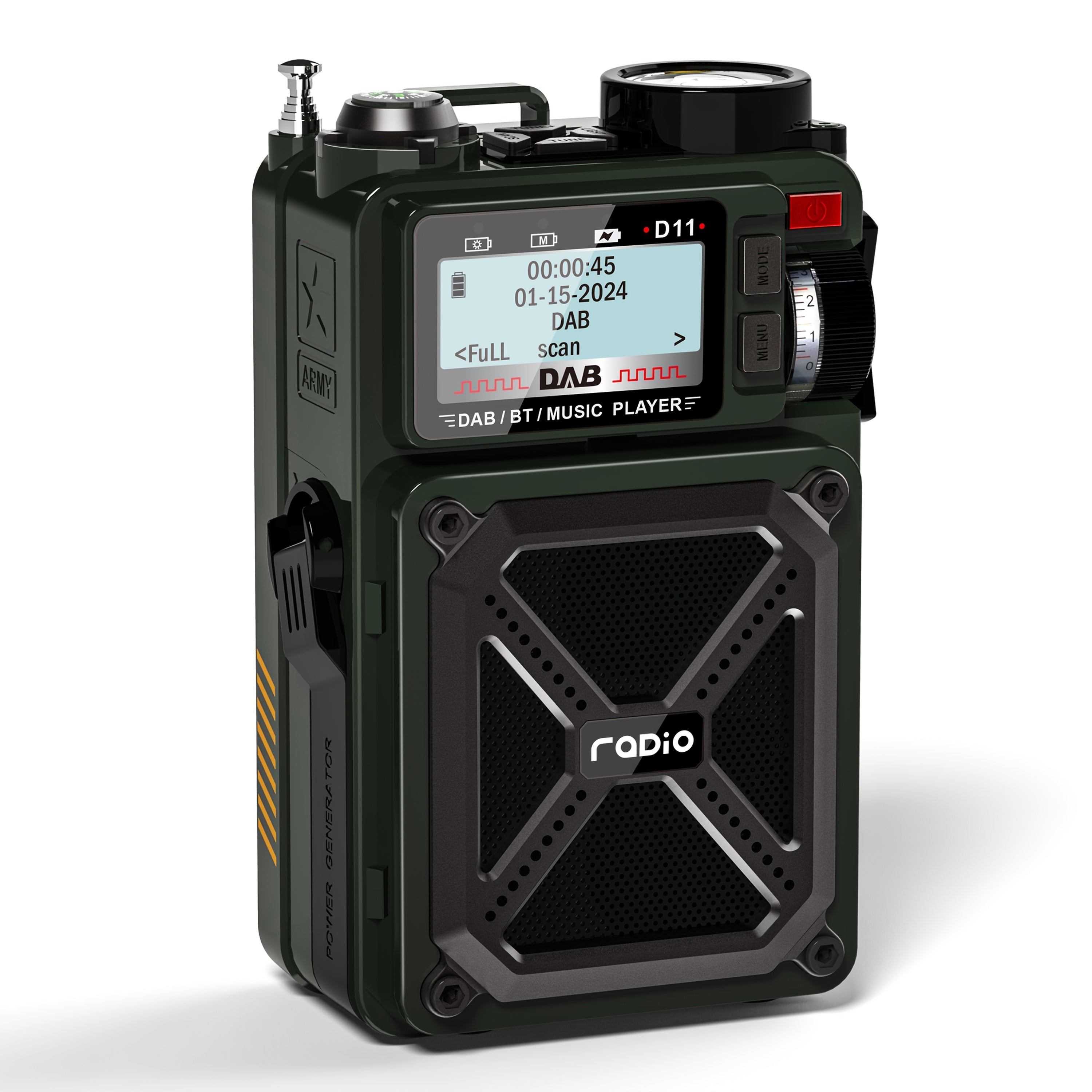 Radio solar de emergencia con manivela portátil inalámbrico | Camping, cortes de luz y emergencias