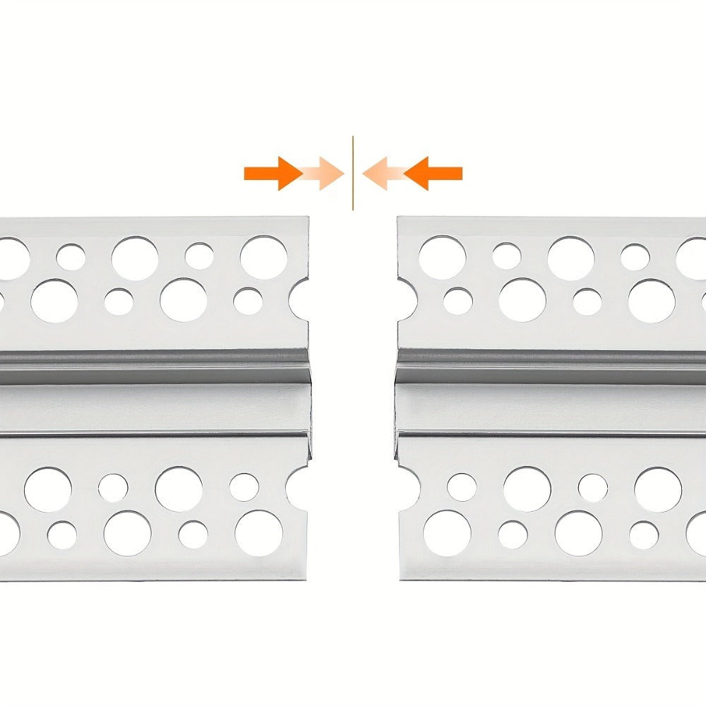 Perfil de canal de aluminio LED | Longitud de 2 m, ancho total de 6 cm | Ranura de 2.3 cm | Riel de montaje empotrado profundo | Sin fuente de luz | Ideal para montar tiras LED en techos, gabinetes, estantes, iluminación de cocina