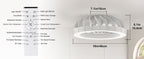 Ventilador de techo Ateroll con iluminación, diámetro 46 cm, ventilador de techo RGB con luz y control remoto, 6 niveles de viento, 3000 K - 6500 K, LED regulable, temporizador silencioso, luz de techo con ventilador para dormitorio, sala de estar