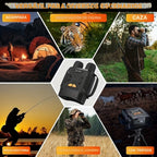 Binoculares Digitales de Visión Nocturna HD con Pantalla de 2.8" - 10x Digital, 800m de Uso Diurno y Nocturno en Completa Oscuridad, Alimentación por USB, Visor Infrarrojo de Visión Nocturna, Ajuste Infrarrojo de 7 Velocidades, para Caza, Exploración al A