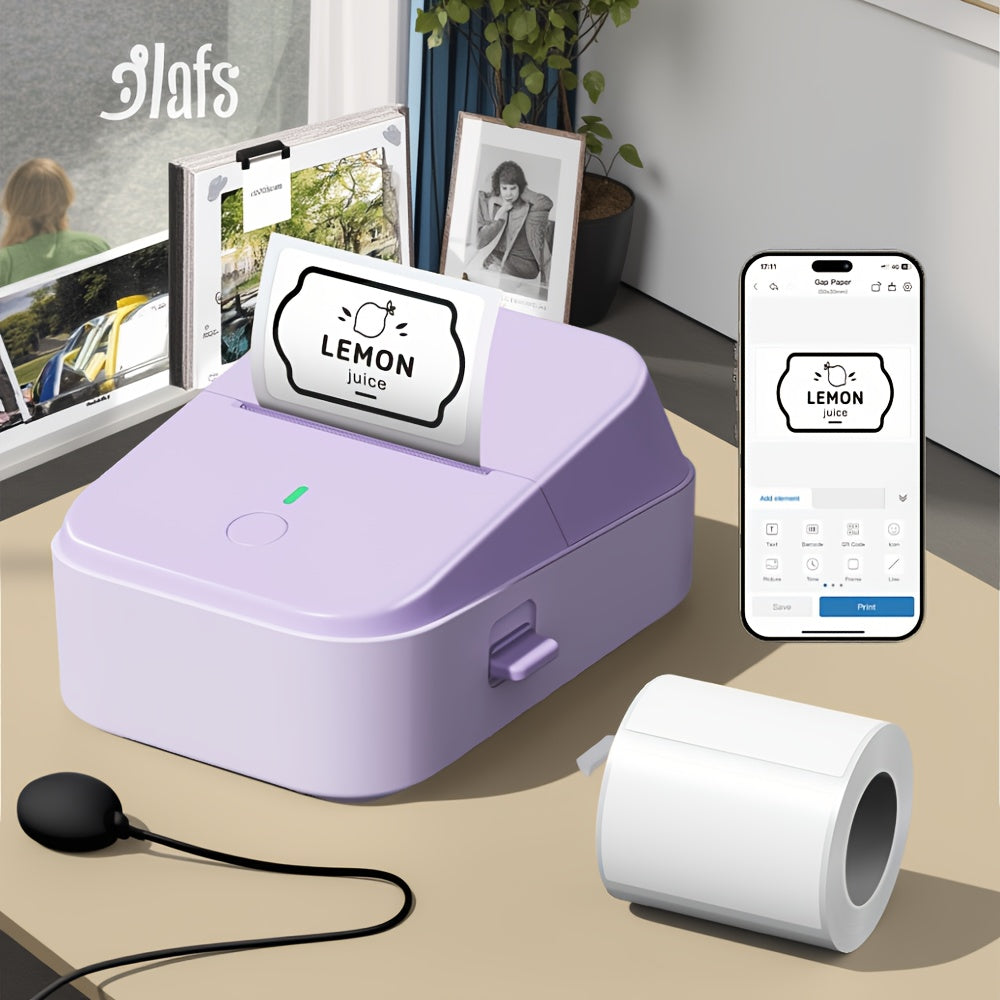 Impresora de etiquetas | Impresora de Etiquetas PM260A Portátil para Pequeñas Empresas, Oficina, Direcciones, Mini Impresora, Viene con un Rollo