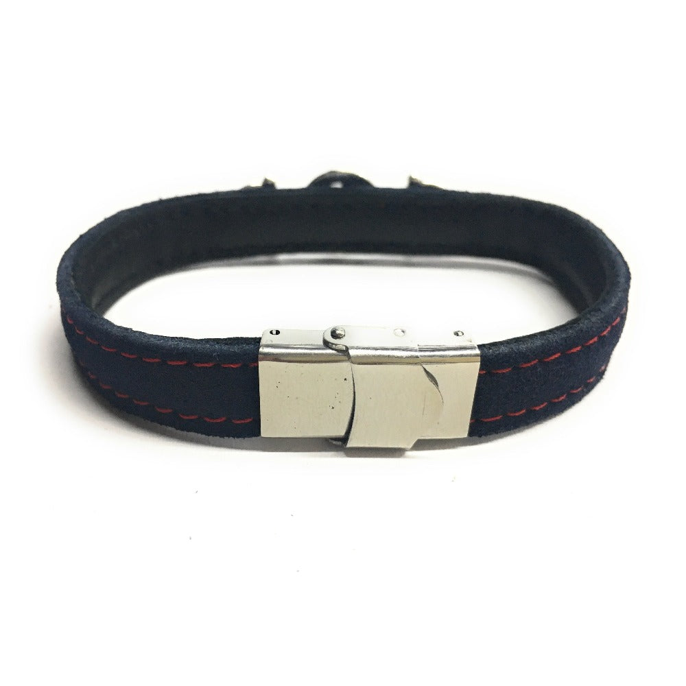 Pulsera De Cuero Figura Estribo y Figura Caballo | Bandera De España | Complementos de Moda Unisex