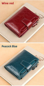 Nuevo Monedero Corto para Mujer, Elegante y de Alta Gama, Cartera Plegable y Delgada de Moda para Mujeres