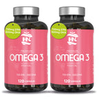 Omega 3 Aceite de Pescado 240 Cápsulas - 1000mg con EPA y DHA - Suministro para 4 Meses