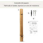 NQT Persiana Estor Enrollable de Bambú Natural, Protección Solar y Privacidad para Ventana