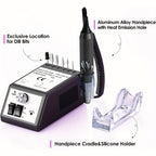 Lima Eléctrica de Uñas de 30,000 RPM, Lima de Uñas Eléctrica con 106 Bandas de Lija y Brocas para Uñas, Herramientas de Pedicura y Manicura para Acrílico para Uñas, Gruesas para Uñas, Suministros para Salones de Uñas para Uso Doméstico y en Salones
