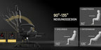 Silla Gaming con Cojín de Resortes de Bolsillo, Silla de Computadora Ajustable en Altura, Silla Ergonómica para Adultos con Soporte Lumbar de Masaje, Silla con Función Giratoria, para Gaming u Oficina