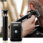 Kit de aseo eléctrico WEEME para hombre, , 3 piezas - Cortapelos + Recortador de barba + Máquina de afeitar eléctrica, carga USB, pantalla LCD de nivel de batería, ideal para peinado/afeitado/esculpir, uso en casa y viajes familiares en coche, regalo del