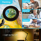Lupa con luz LED ajustable | Lectura reparación precisión y manualidades
