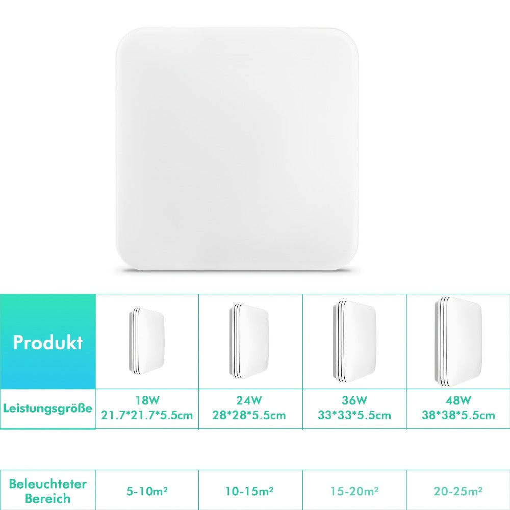 Panel LED de techo moderno de bajo perfil | Baño, cocina y dormitorio