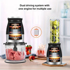 BioloMix Procesador de alimentos multifuncional 3 en 1, exprimidor portátil, licuadora, mezcladora de batidos personal, picadora de alimentos y molinillo seco