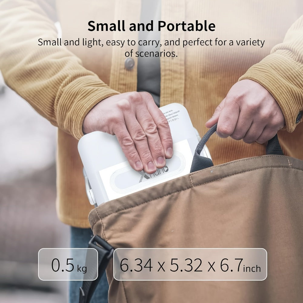 Mini proyector portátil con soporte 4K, proyector inteligente de películas, nativo 720P, con WiFi y tecnología inalámbrica 5.0/150ANSI, pequeño y ligero, fácil de transportar, compatible con TV, teléfono móvil y portátil, para viajes, camping, reuniones,