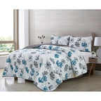 Colcha Bouti de Verano Reversible (Solo 1 Pieza), Edredón Ligero Transpirable para Cama 90,Cama 105,Cama 135,Cama 150 Cubrecama Estampado de Microfibra Suave, Manta Fina para Primavera y Verano (Sin Fundas de Almohada)