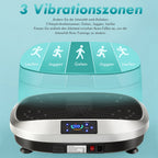 Placa de vibración inteligente con control remoto, 120 niveles de masaje electromagnético, motor silencioso, ejercicio para la pérdida de peso de todo el cuerpo, capacidad de carga máxima de 120 kg, adecuada para fitness en casa, sin batería
