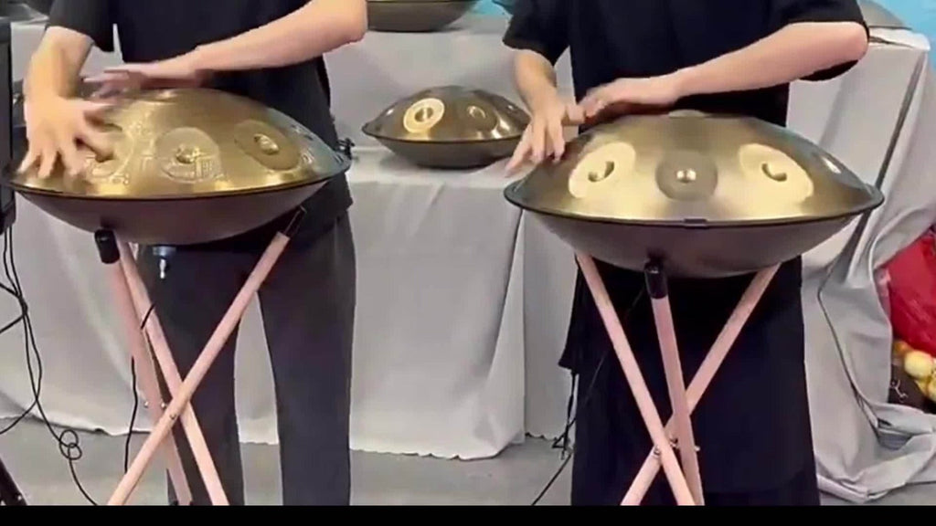 Tambor de Lengüeta de Acero de 22 Pulgadas con 10 Notas Afinadas 440Hz, Estilo Hand-Pan, para Relajación, Meditación, Práctica de Música Yoga, Incluye Baquetas y Bolsa de Transporte