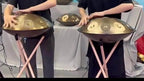 Tambor de Lengüeta de Acero de 22 Pulgadas con 10 Notas Afinadas 440Hz, Estilo Hand-Pan, para Relajación, Meditación, Práctica de Música Yoga, Incluye Baquetas y Bolsa de Transporte
