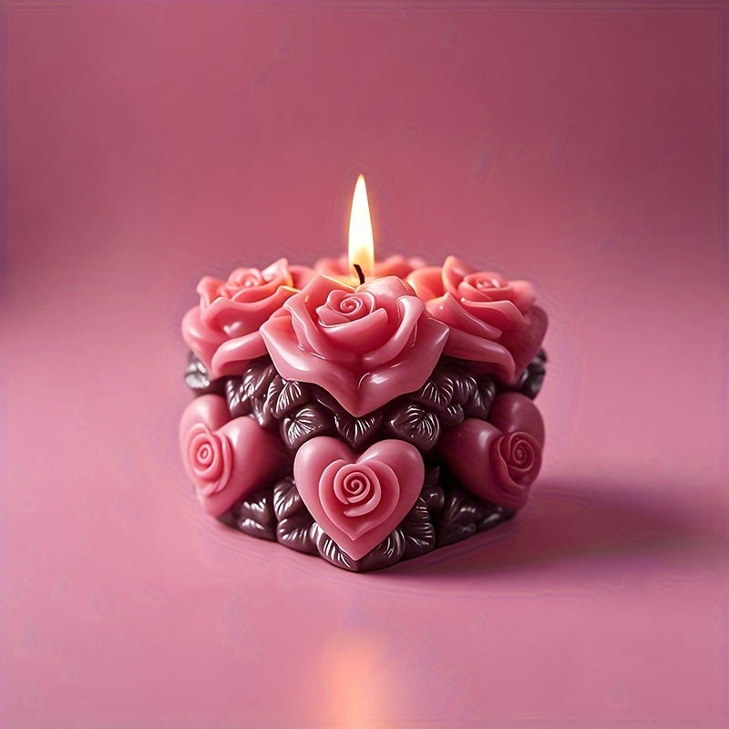 Juego de 4 moldes para velas con forma de rosa - Crea velas fragantes y llamativas para decorar, resina epoxi y arcilla - ¡Regalo ideal para entusiastas!