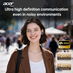 Auriculares Bluetooth | Auriculares inalámbricos Acer OHR548 con cancelación de ruido de mar profundo de 52 dB, diseño intrauditivo, tecnología