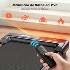 Alfombra de caminar con inclinación del 12%, quema 50% más de calorías, alfombra de caminar para escritorio, máquina de caminar portátil silenciosa de 30Db con carga de 100KG para fitness en casa, sin batería