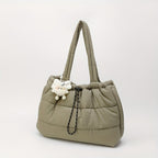 Bolso tote acolchado imprescindible 2026 - Bolso de hombro cruzado acolchado | Bolso de mano de gran capacidad inspirado en abrigo para mujer (Organizador multibolsillos)